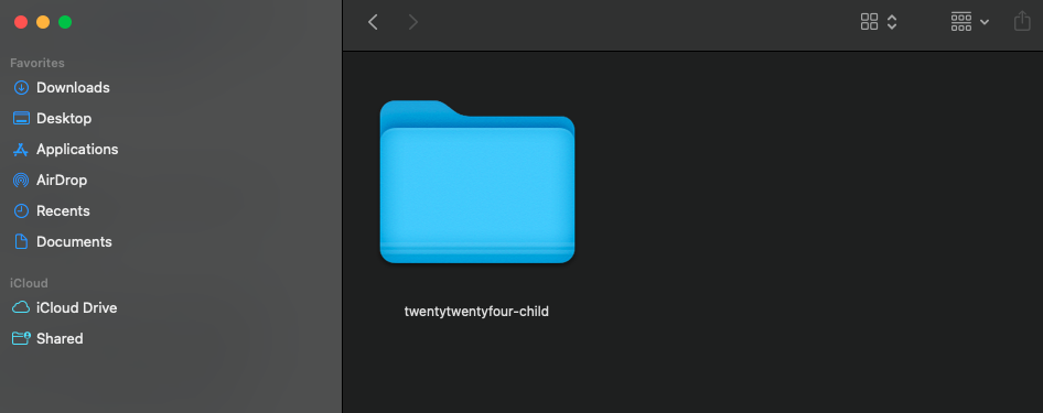 Create a child theme folder